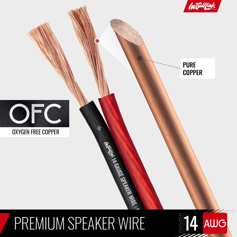Install Link 14 AWG Gauge Speaker Wire Cable (OFC), 30-Feet, Car or Home Theater - Image 4